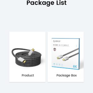 b793a76ea7599dfe7e5176ede7270601 کابل HDMI 2.1 اوریکو مدل H8AY-20 طول ۲ متر