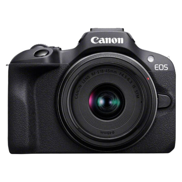 نمای زاویه‌دار دوربین Canon EOS R100