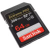 نمای تکمیلی کارت حافظه سن دیسک Extreme Pro 64 گیگابایت
