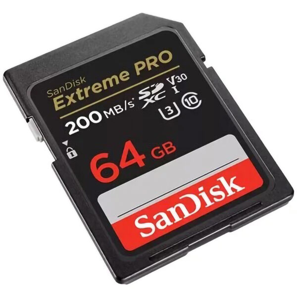 نمای تکمیلی کارت حافظه سن دیسک Extreme Pro 64 گیگابایت