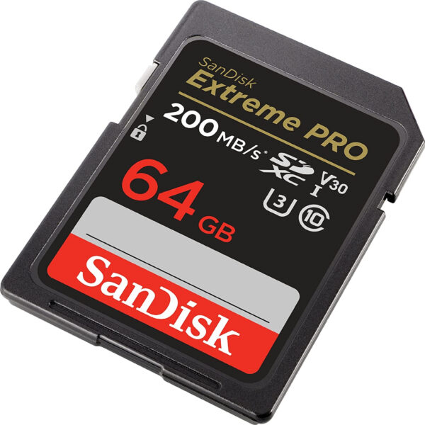 نمای پشت بسته‌بندی کارت حافظه SanDisk Extreme Pro 64GB