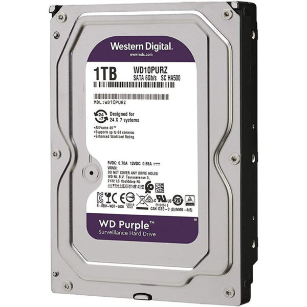 western-digital-purple-wd10purz-1tb-internal-hdd-Morvaridmarket هارددیسک اینترنال وسترن دیجیتال Purple WD10PURZ ظرفیت 1 ترابایت